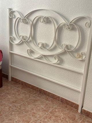 Cabecero de hierro blanco 145cm