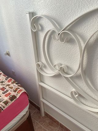 Cabecero de hierro blanco 145cm