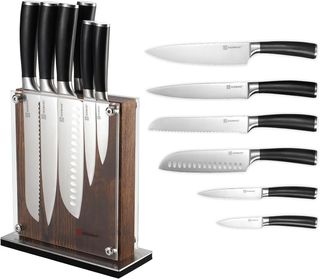 Set Coltelli KEEMAKE 7 Pezzi Blocco Legno