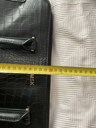 Bolso Negro Piel Sintética Cocodrilo
