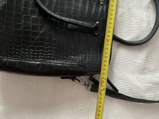 Bolso Negro Piel Sintética Cocodrilo