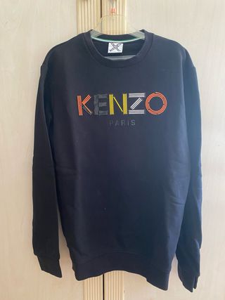 Sudadera Kenzo Negra Logo Multicolor