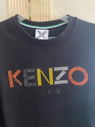 Sudadera Kenzo Negra Logo Multicolor