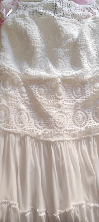 Vestido Ibicenco Blanco Talla Única