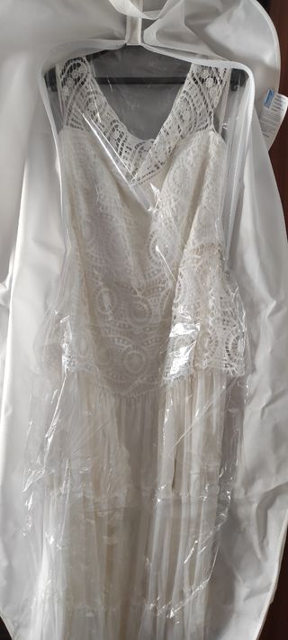 Vestido Ibicenco Blanco Talla Única