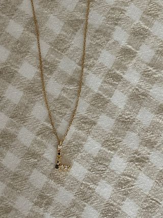 Gargantilla dorada con inicial