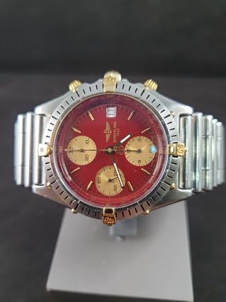 Reloj Breitling Cronógrafo Rojo y Dorado