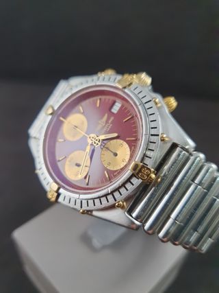 Reloj Breitling Cronógrafo Rojo y Dorado