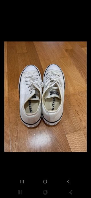 Converse plataforma blancas están muy bien