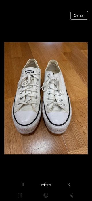 Converse plataforma blancas están muy bien