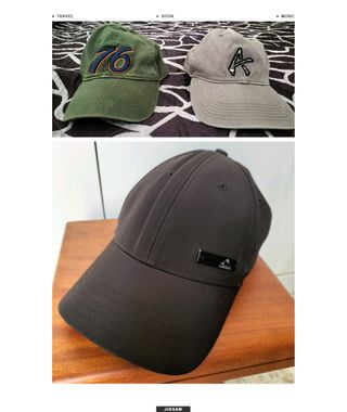3 Gorras: 1Adidas y 2Álvaro Moreno