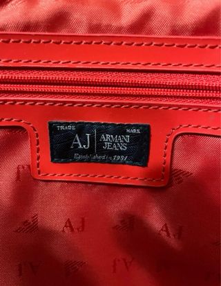 Borsa Armani Jeans vernice rossa