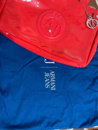 Borsa Armani Jeans vernice rossa