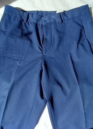 Pantalón  Zara de vestir hombre azul T.36