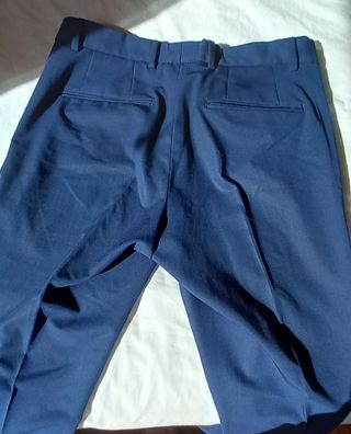 Pantalón  Zara de vestir hombre azul T.36