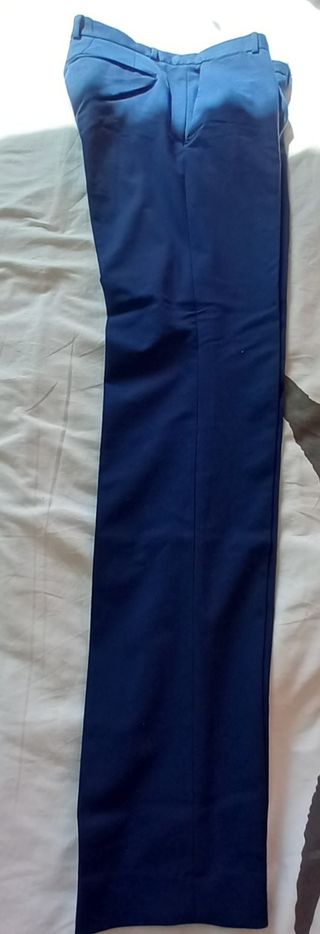 Pantalón  Zara de vestir hombre azul T.36