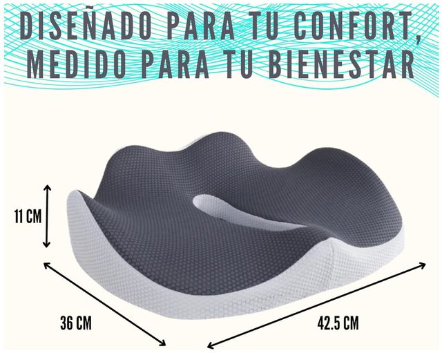 Cojín Ergonómico Silla Oficina Viuxil Gris/Teal