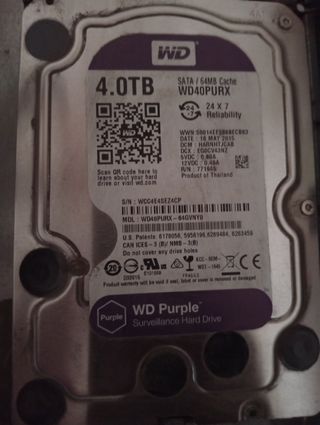 Disco Duro WD 4TB SATA WD40PURX