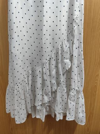 Falda H&M satén topitos