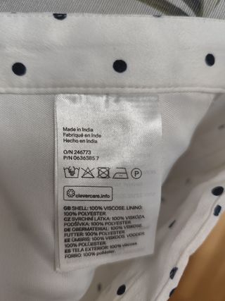 Falda H&M satén topitos