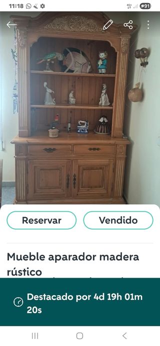 Mueble aparador madera rústico
