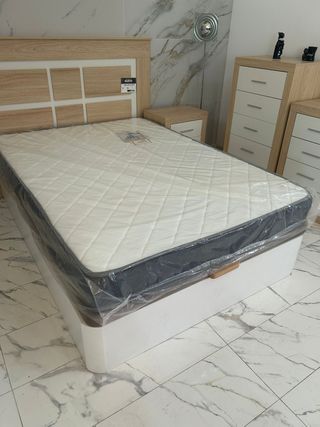 Cama Canapé 135/150 + Colchón Viscoelástico Oferta