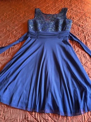 Vestido de fiesta azul talla 44