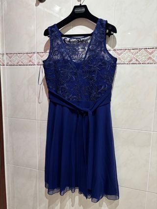 Vestido de fiesta azul talla 44