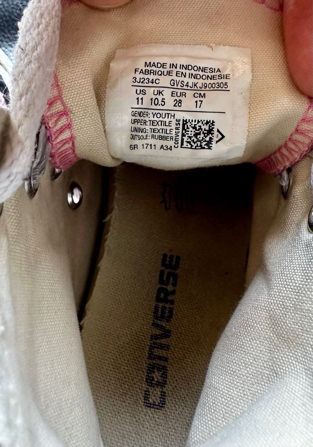 Converse rosas talla 28