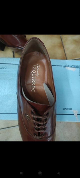 Zapatos de tacón cubano marrones talla 42
