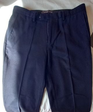 Pantalón de vestir hombre T.40 azul