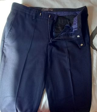 Pantalón de vestir hombre T.40 azul