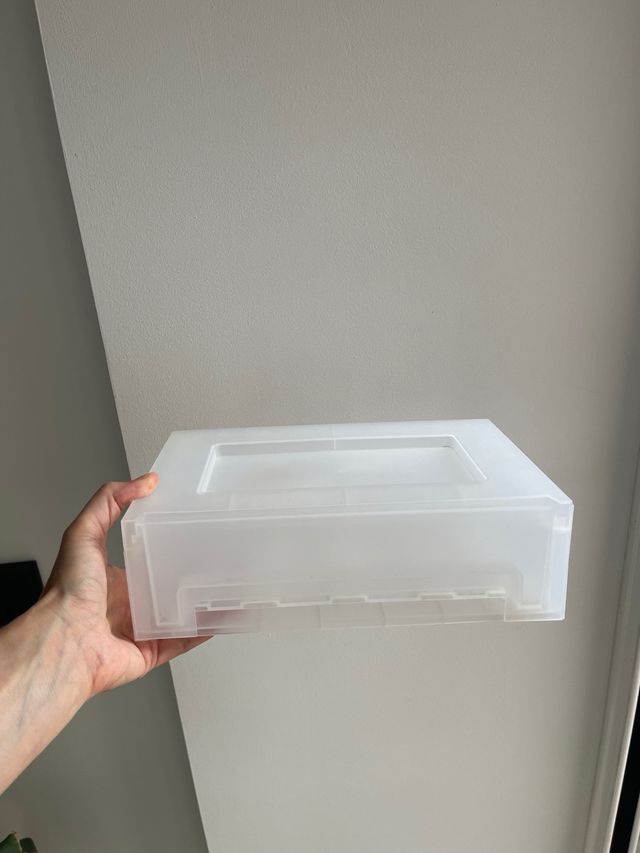 Caja de plástico transparente