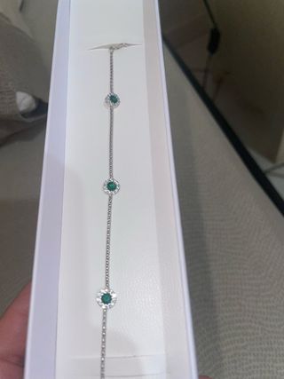 Bracciale Argento con pietre color smeraldo