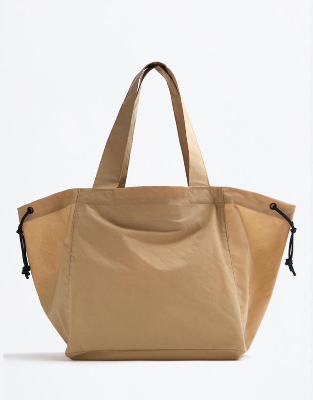 Bolso de playa beige