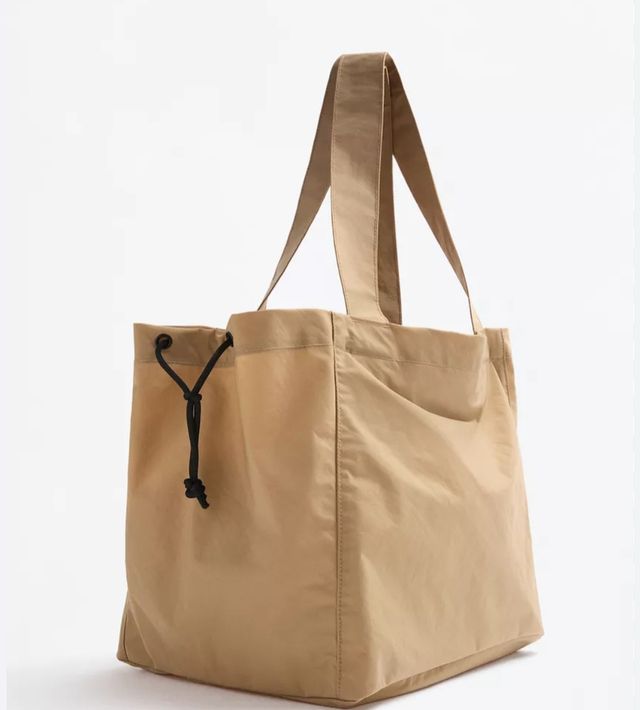 Bolso de playa beige