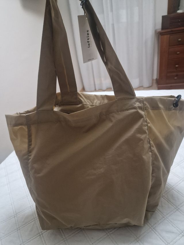 Bolso de playa beige