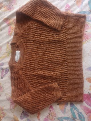 Jersey Bershka lana marrón Talla M