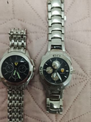 Reloj Ferrari Plata y Negro