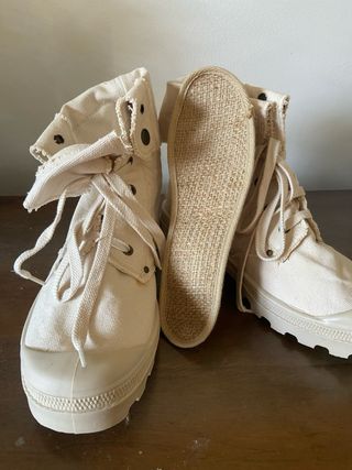 Stivaletti 39 in tela grezza Made in Italy