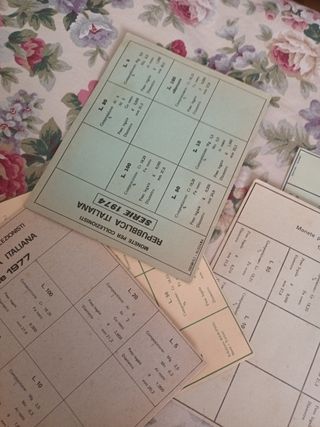 Schede Monete Vintage Usate 12
