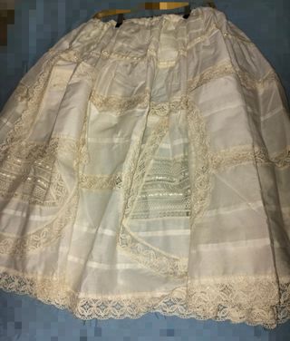 Traje de Fallera azul y blanco 

