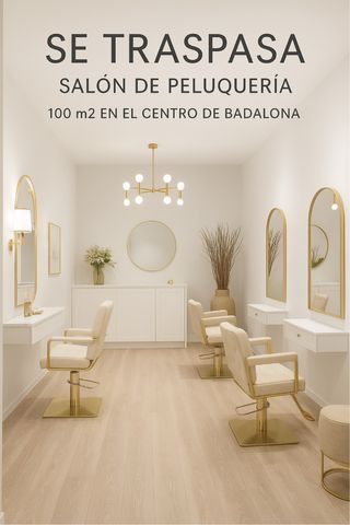 Traspaso salon equipada en Badalona centro