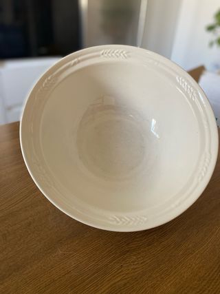 Fuente de vajilla blanca de porcelana