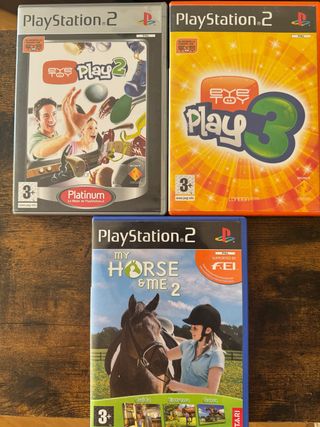 Lote 3 Juegos PS2: EyeToy Play 2, 3 y My Horse & M