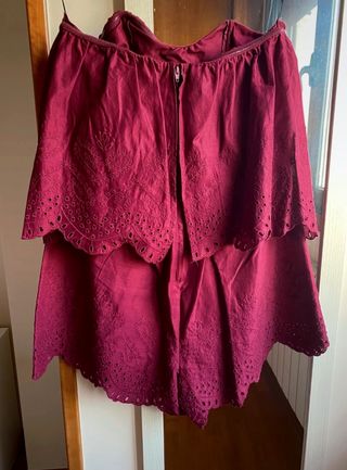 Mono corto H&M morado bordado