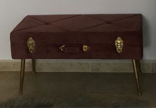 Banquito Baúl Maleta Decorativo