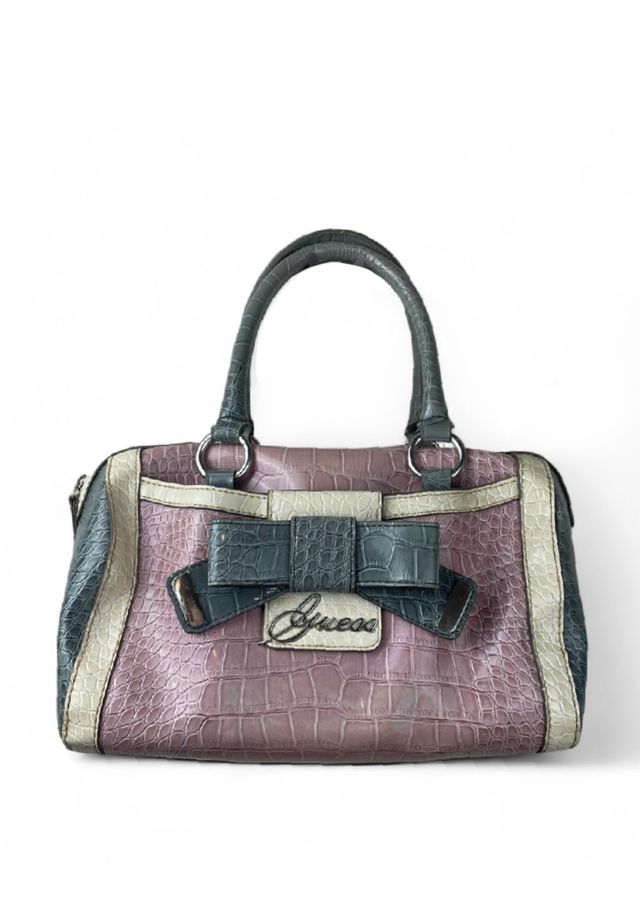 Borsa Guess rosa e grigia