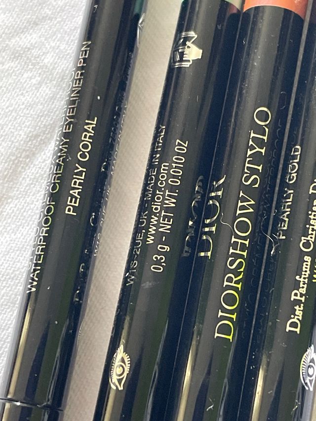 4 Matite Dior Diorshow Stylo Coral & Green