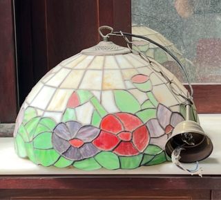2 lampade Tiffany in vetro multicolore